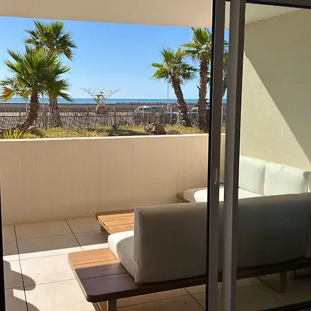 Superbe En Bord De Avec Jacuzzi Et Vue Imprenable A Apartamento Valras-Plage